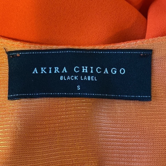 Akira Chicago Neon Orange Spaghetti Strap Summer Dress - Picture 4 of 4
